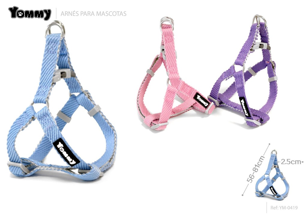 Arnés triangular reversible 2.5*56-81cm - Productos para mascotas