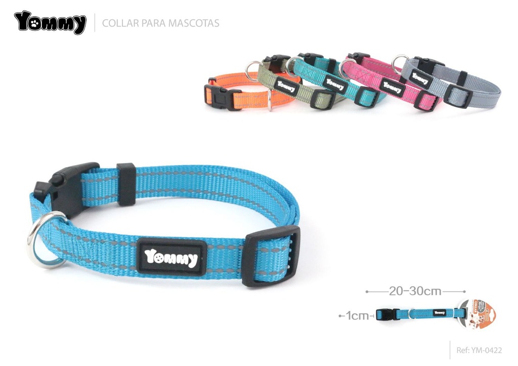 Collar reflectante para mascotas 10mm x 20-30cm