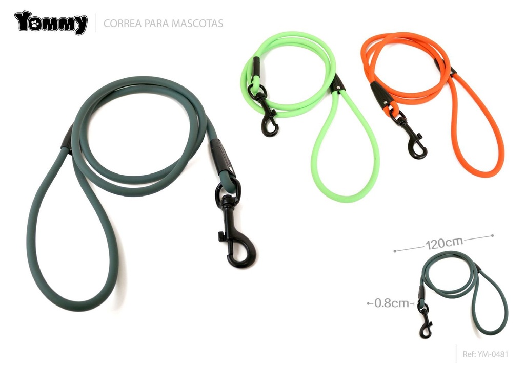 Correa PVC para mascotas 0.8cm*120cm para paseos