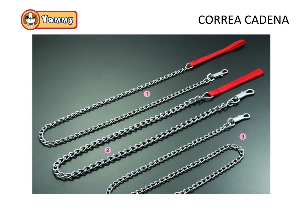 Correa cadena nylon 2.5mmx120cm para mascotas