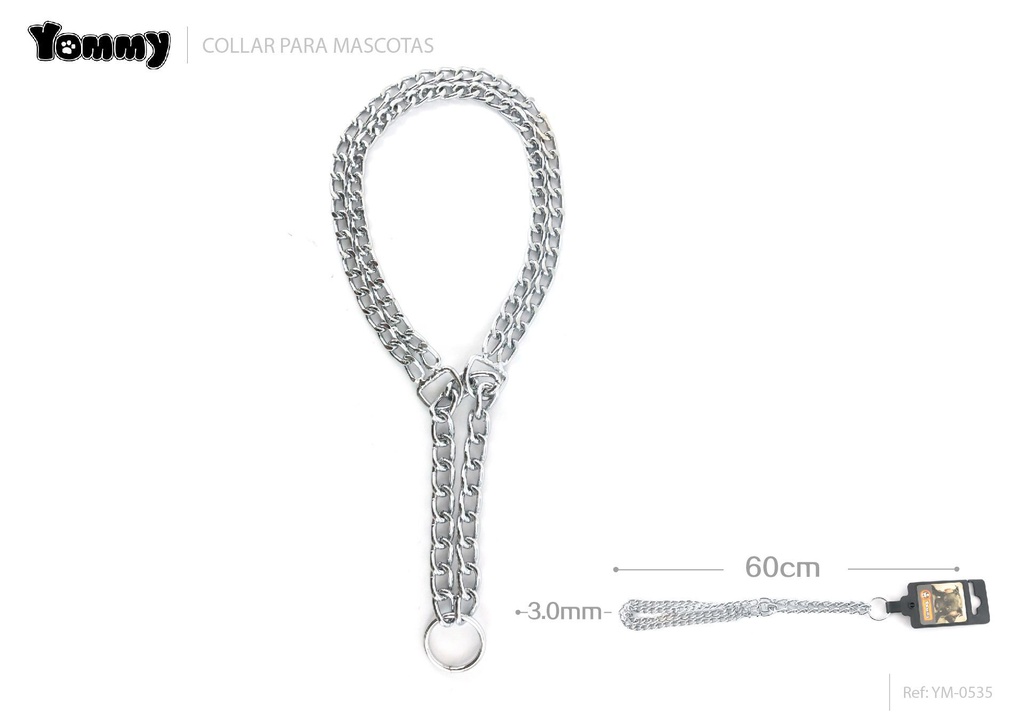 Collar doble 3.0 mm*60 cm - Collares para mascotas