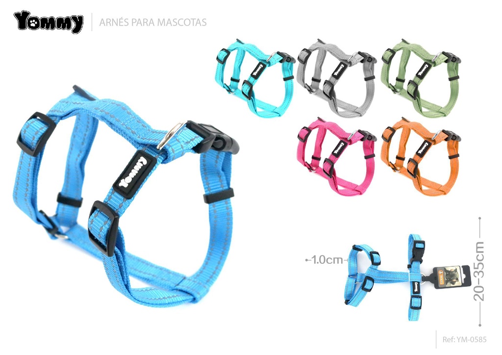 Arnes reflectante rectangular 1.0/20-35cm - Accesorios para mascotas