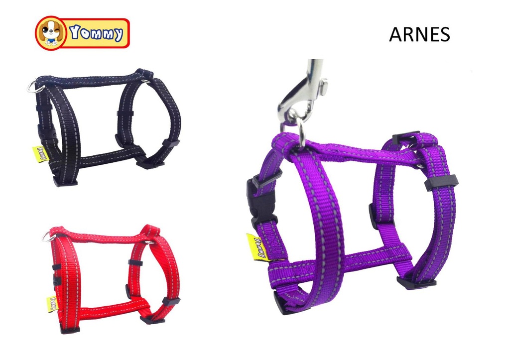 Arnés reflectante rectangular para mascotas 2.5/51-72 cm - Accesorios para mascotas