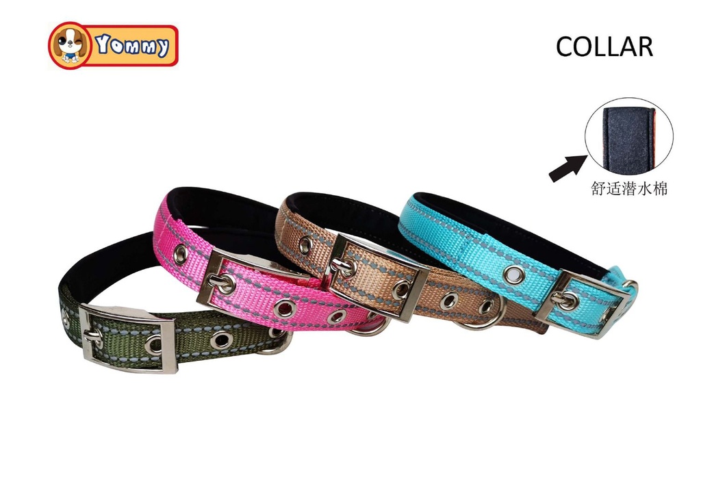 Collar de neopreno reflejante 1.9*55cm - Accesorios para mascotas