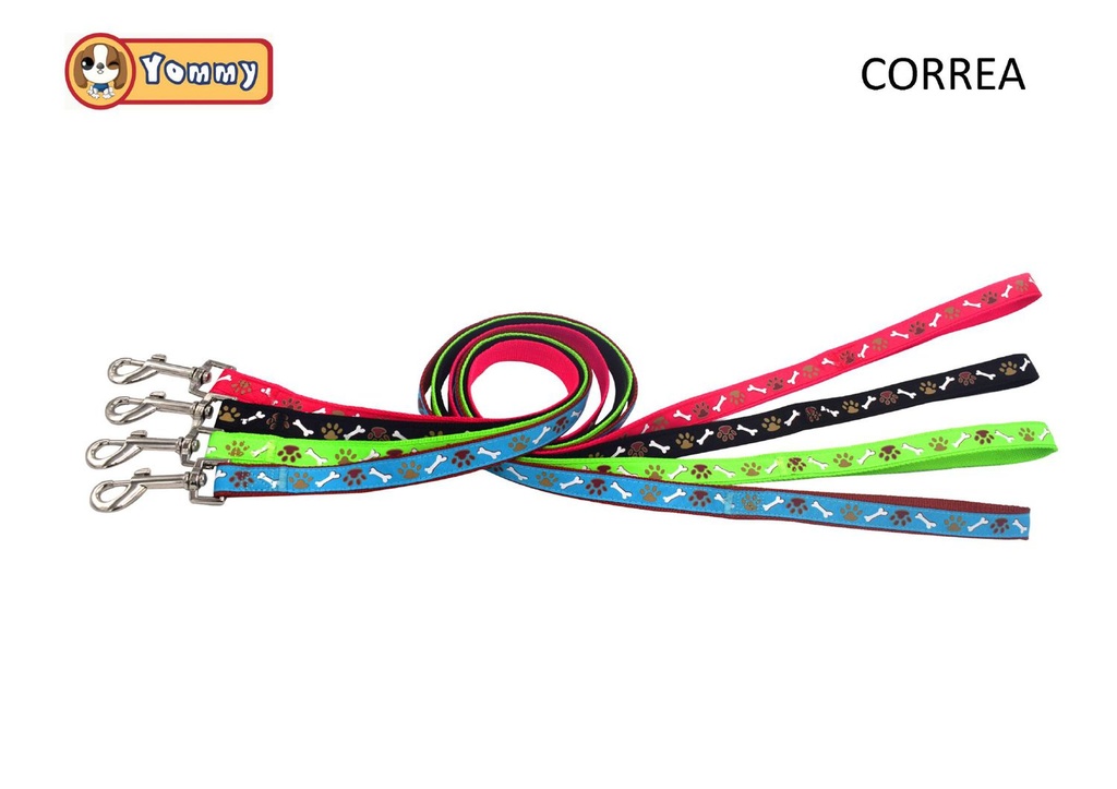 Correa con huías + hueso 2.5x120 cm - Accesorios para mascotas
