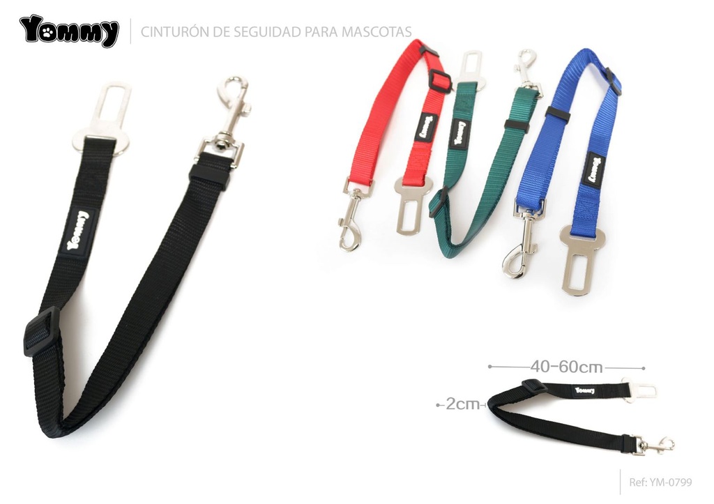 Cinturón de coche para perro 2.0cm*40-60cm - Artículos para mascotas y cinturones