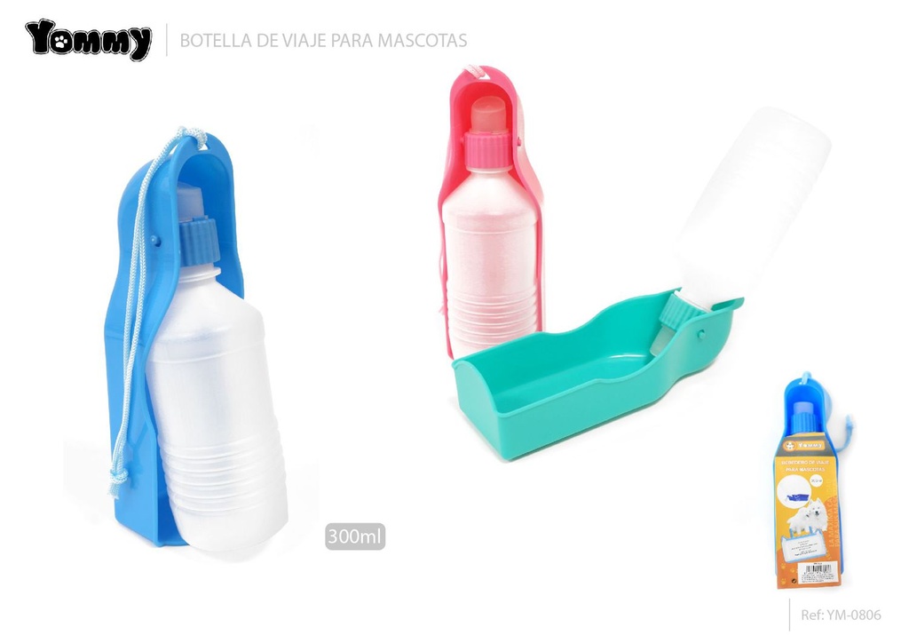 Botella de viaje 300 ml - Accesorios para mascotas