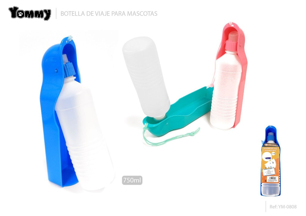 Botella de viaje 750 ml - Accesorios para mascotas