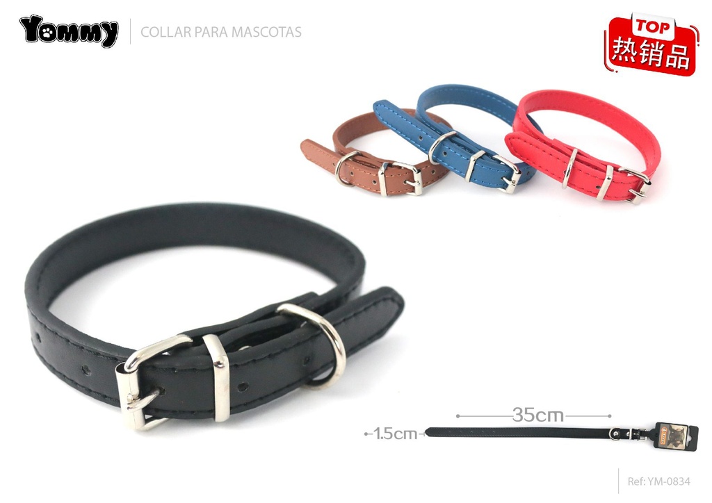 Collar PU LOGO 1.5*35 cm - Accesorios para mascotas