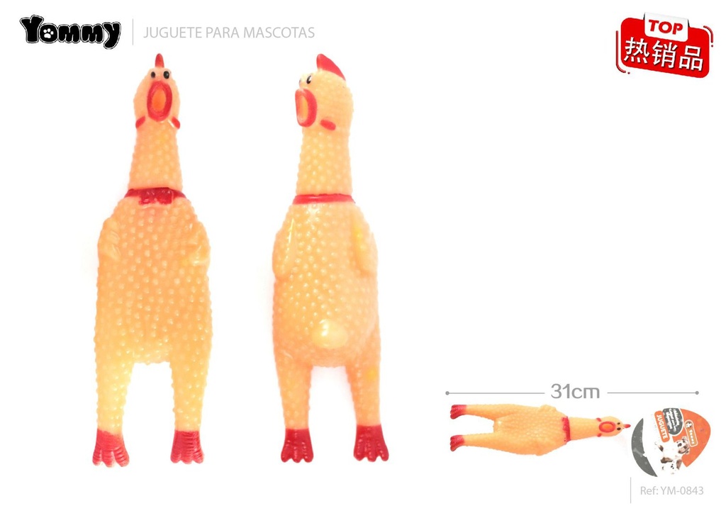 Juguete de vinilo pollo 31cm - Juguetes para mascotas