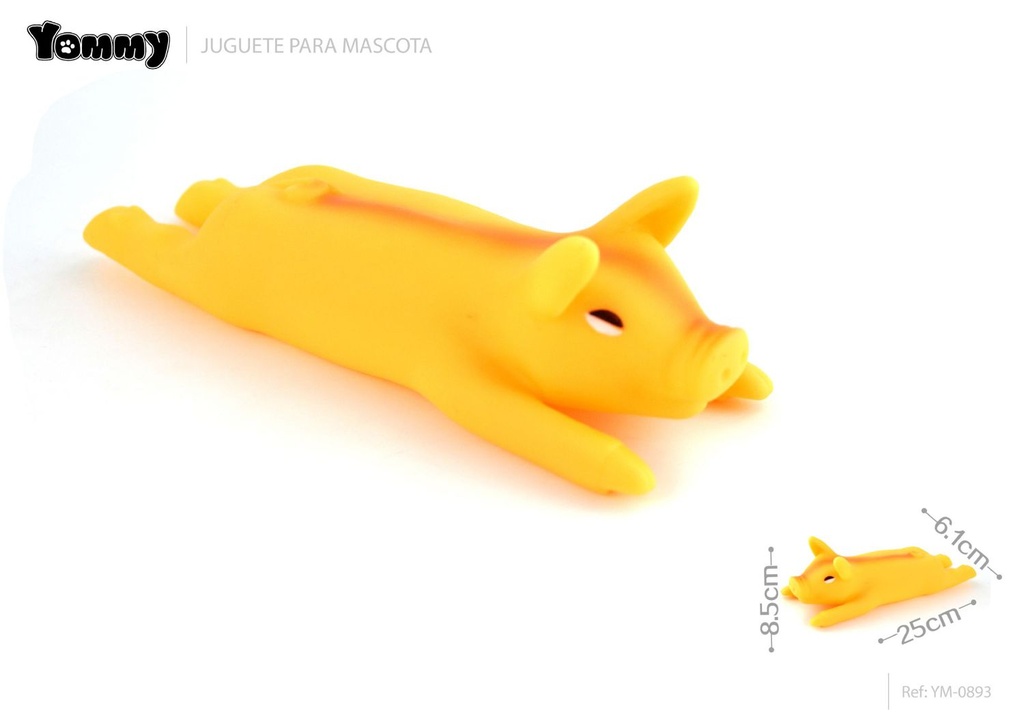 Juguete de vinilo en forma de cerdo 25x8.5x6.1 cm - Juguetes para mascotas