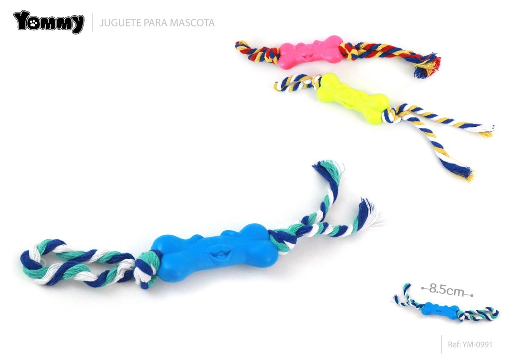 Juguete de goma con cuerda 8.5 cm - Juguetes para perros