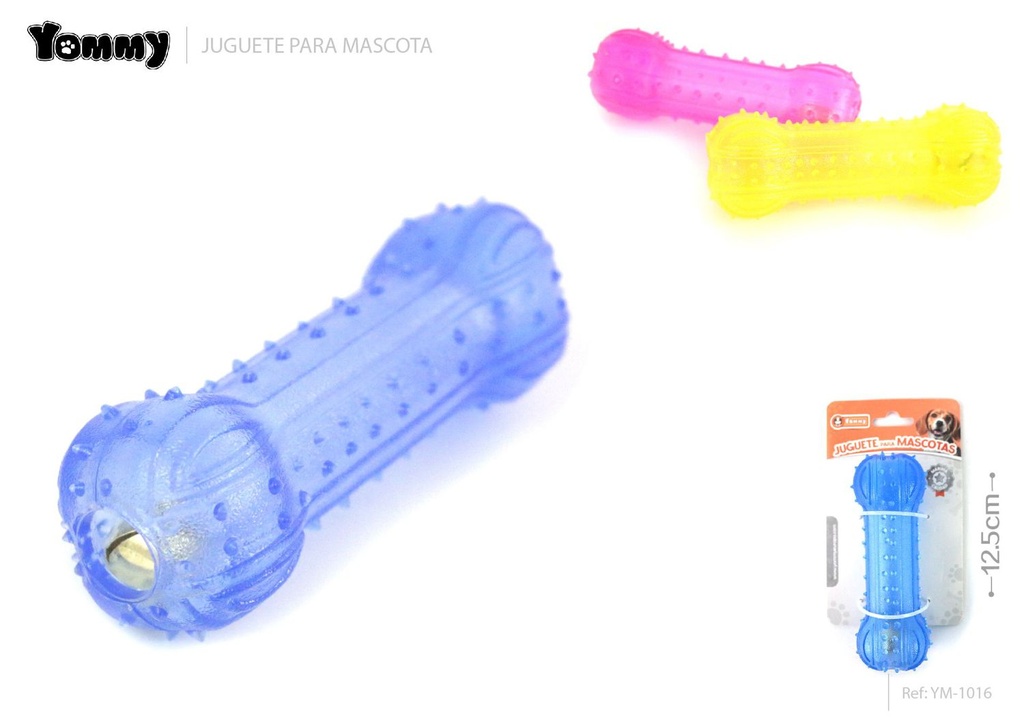 Juguete en forma de barra en transparente 12.5CM - Accesorios para mascotas