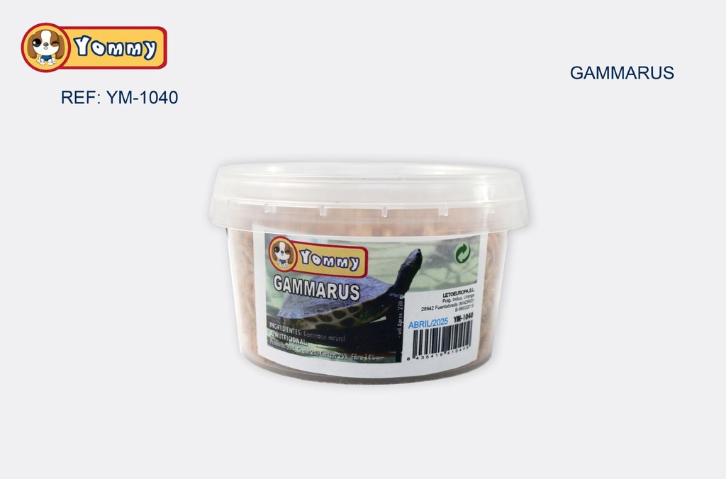 Alimentos Gammarus bote 230ml - Comida para reptiles y peces