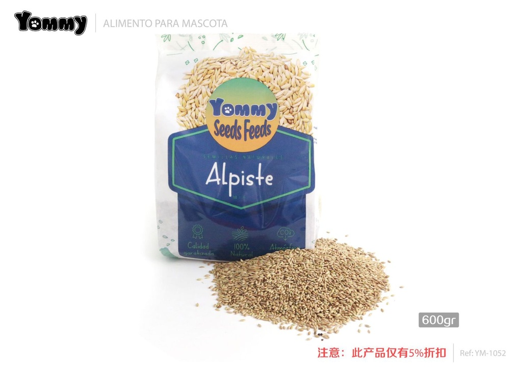 Alimentos para aves alpiste 1L - Alimentos para mascotas