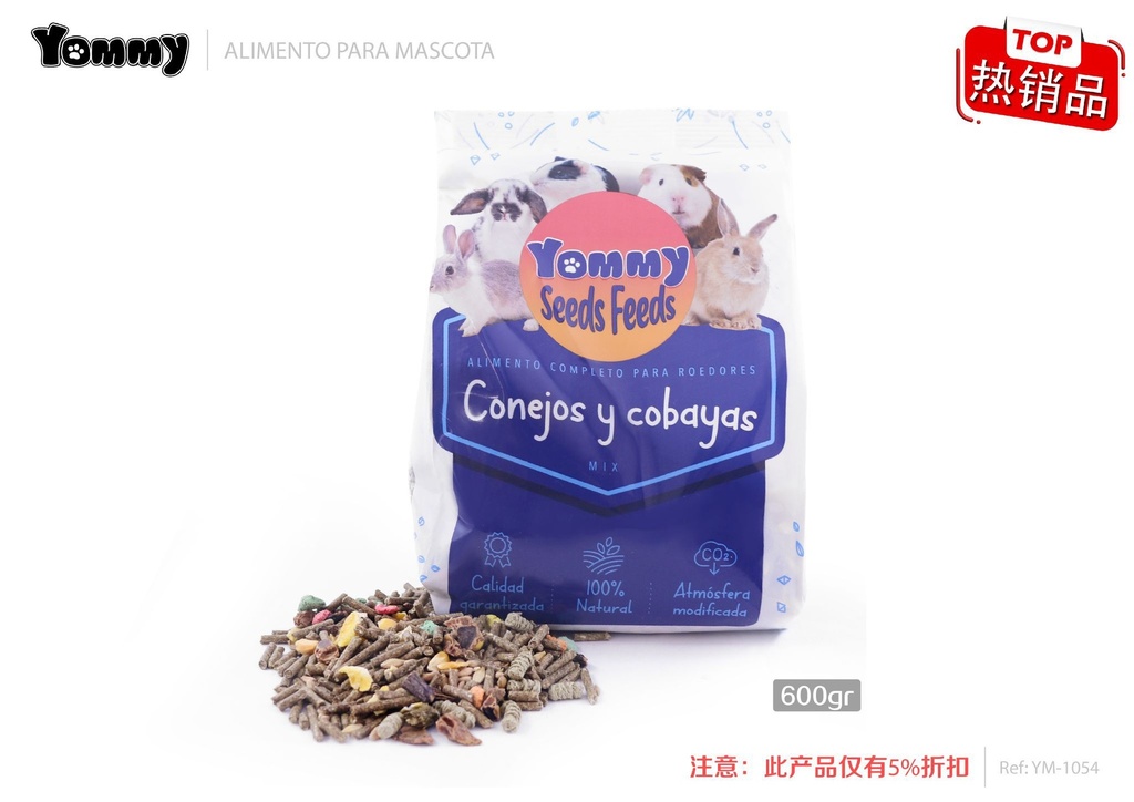 Alimentos para conejos y cobayas 1L - Alimentos para mascotas
