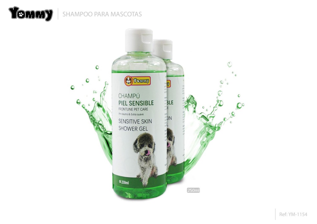 Champú para piel delicada de mascotas 250ml para perros y gatos