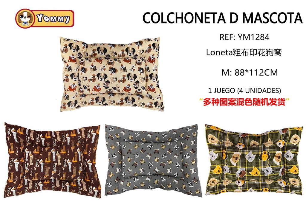 Colchoneta para perro 88x112cm x4 unidades - Accesorios para mascotas