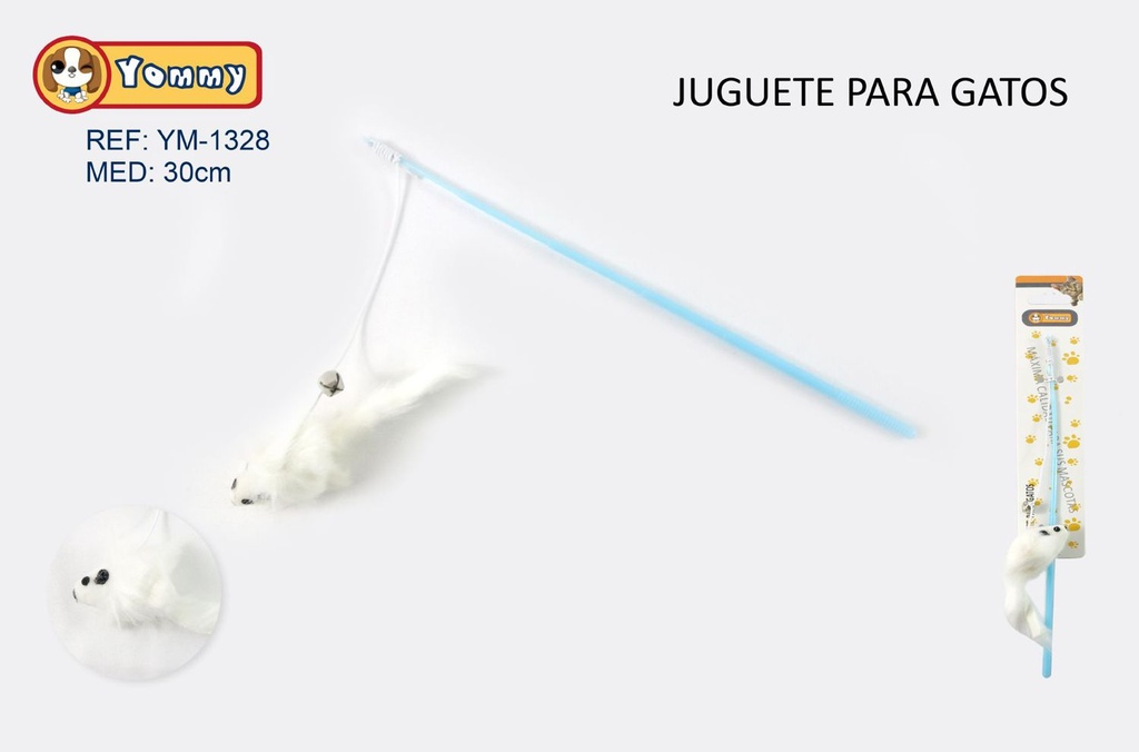 Juguete para gatos ratón 60cm para entretenimiento felino