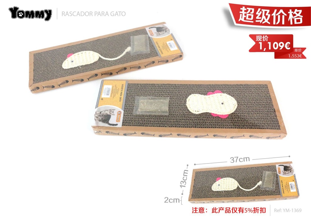 Juguete rascador para gato 37*13*2 cm - Accesorios para gatos