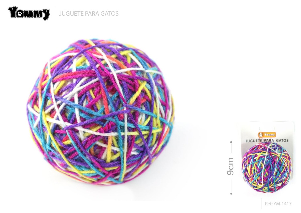 Juguete para gatos en forma de bola de lana de 9cm - Juguetes para mascotas