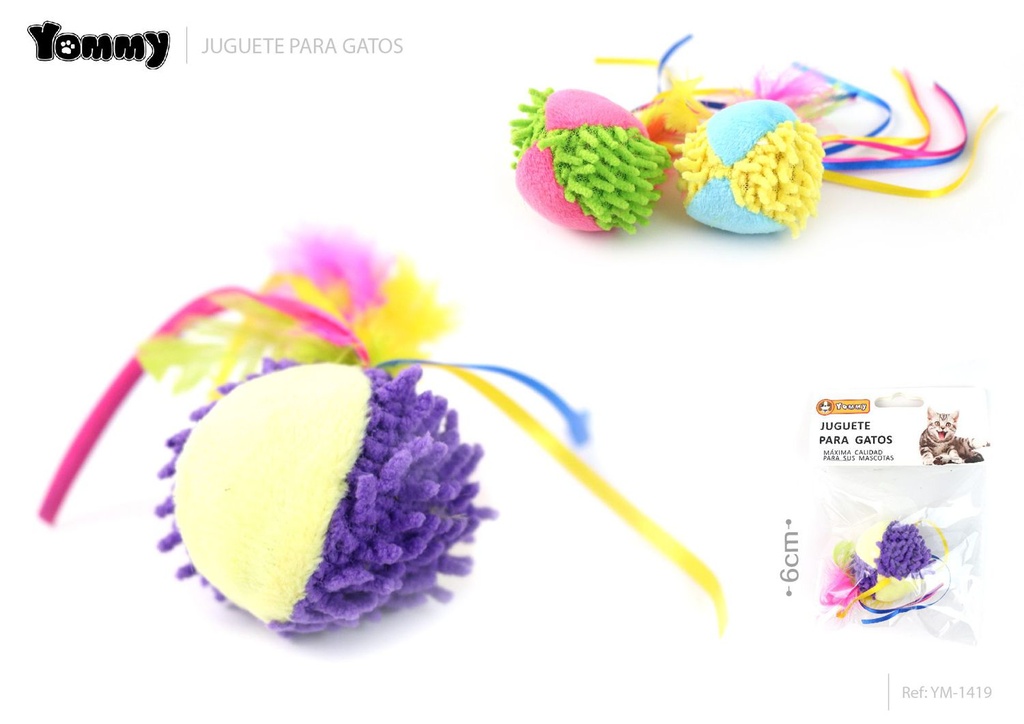 Juguete para gatos en forma de bolita 6CM - Accesorios para mascotas