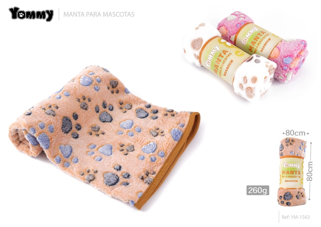 Manta para mascotas 80*80 cm 260 g - Accesorios para animales