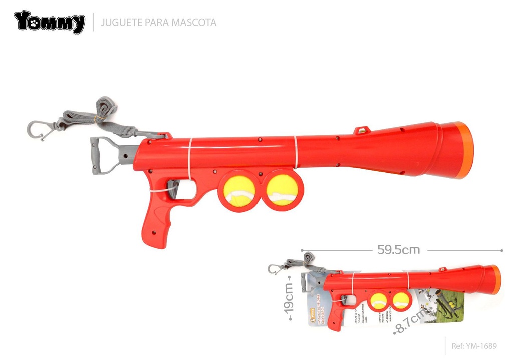 Lanzador de pelotas para perros 59.5x19x8.7 cm - Juguetes para mascotas