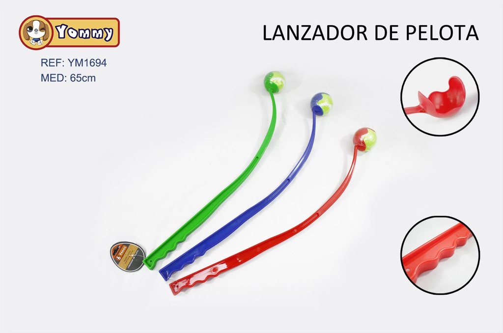 Lanzador de pelota 65cm para mascotas