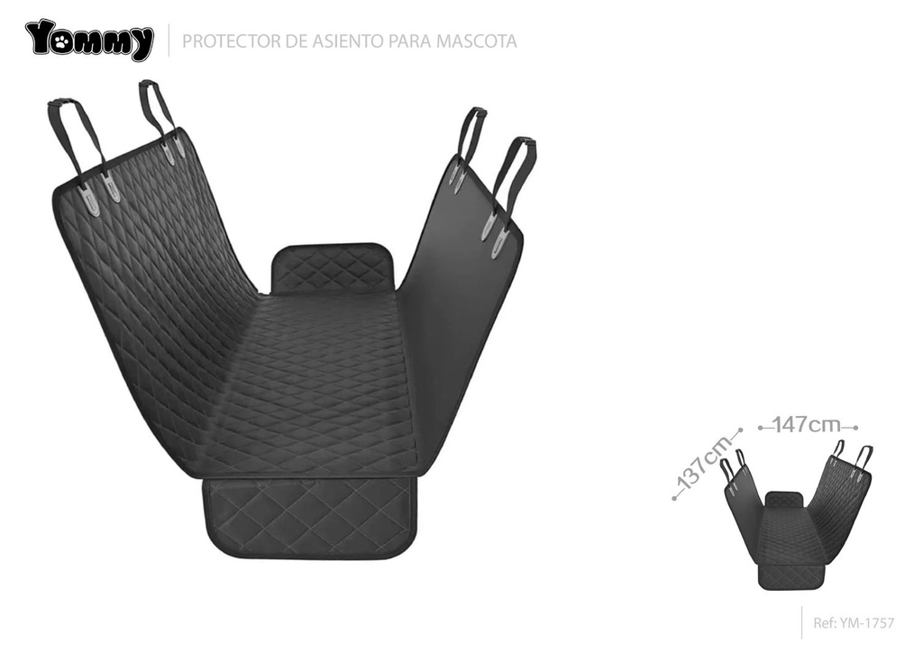 Protector de asientos grueso para mascotas 137*147 cm - Accesorios de viaje