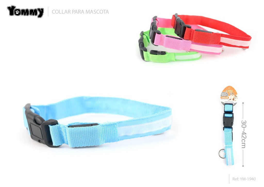 Collar LED M 30-42 cm - Accesorios para mascotas