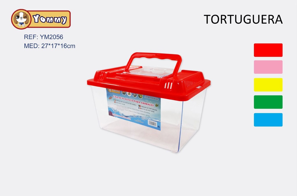 Tortuguera portátil con tapa 27*17*16CM - Accesorios para mascotas