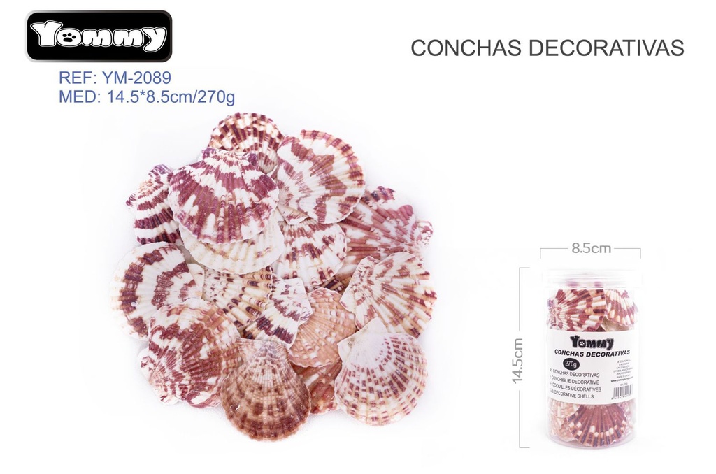 Conchas decorativas 270g para acuarios