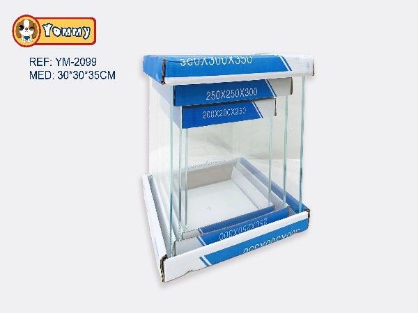 Pecera de cristal con 3 compartimentos - Acuarios y accesorios