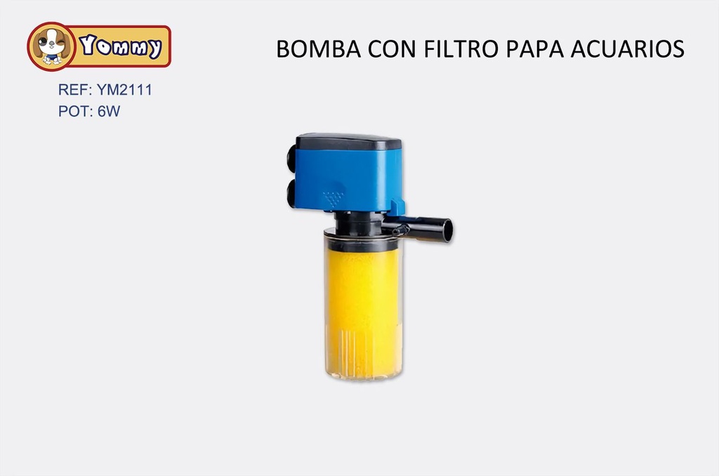 Filtro de agua 6W 880L/H para acuarios