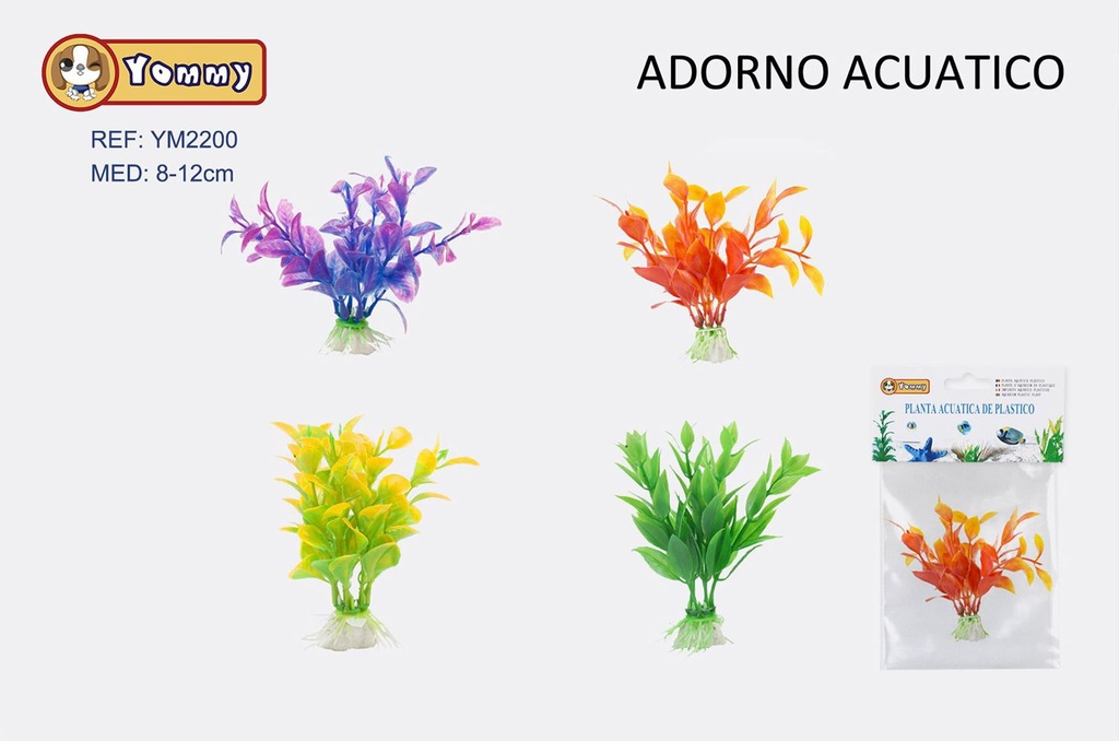 Adorno acuático de plástico 8-12 cm para acuarios