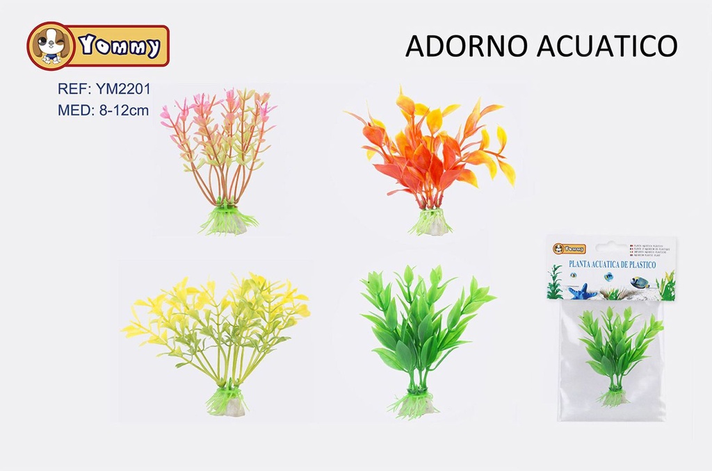 Adorno acuático de plástico 8-12 cm para acuarios