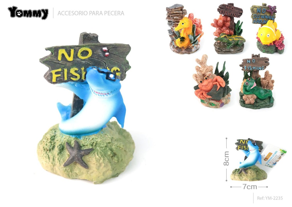  Decoración de acuario tipo montaña de resina de 7 x 6.5 x 8 cm - Accesorios para acuarios