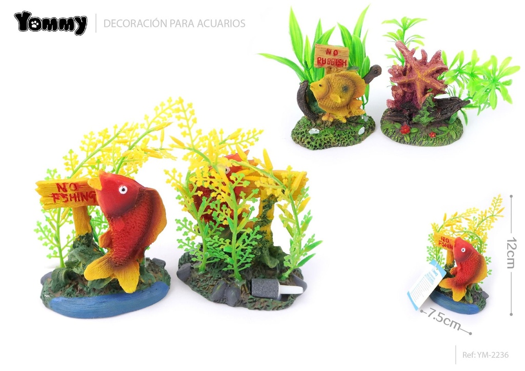 Accesorio para acuario 7.5*7*12cm para decoración acuática