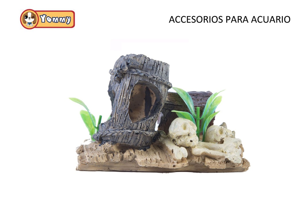 Accesorio para acuario de resina, 11.5x7x8 cm