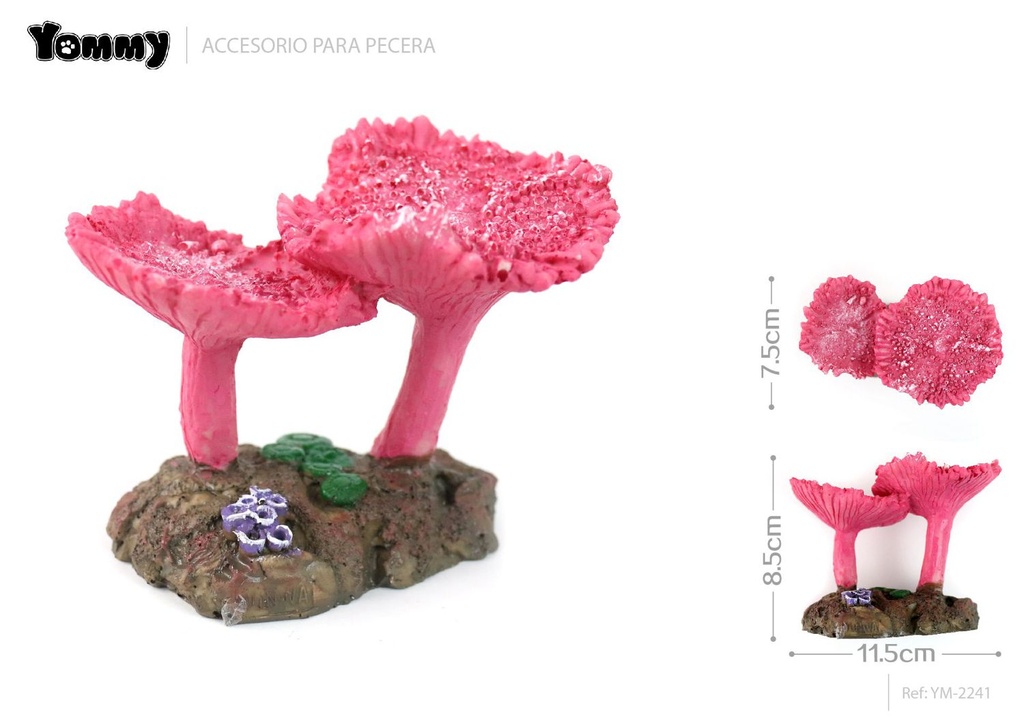 Accesorio para acuario coral de resina 11.5x7.5x8.5cm para decoración