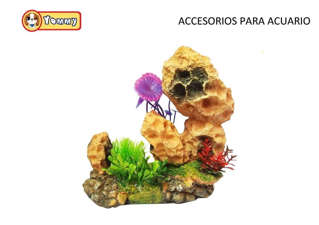 Decoración acuario imitación montaña 14x7x14cm