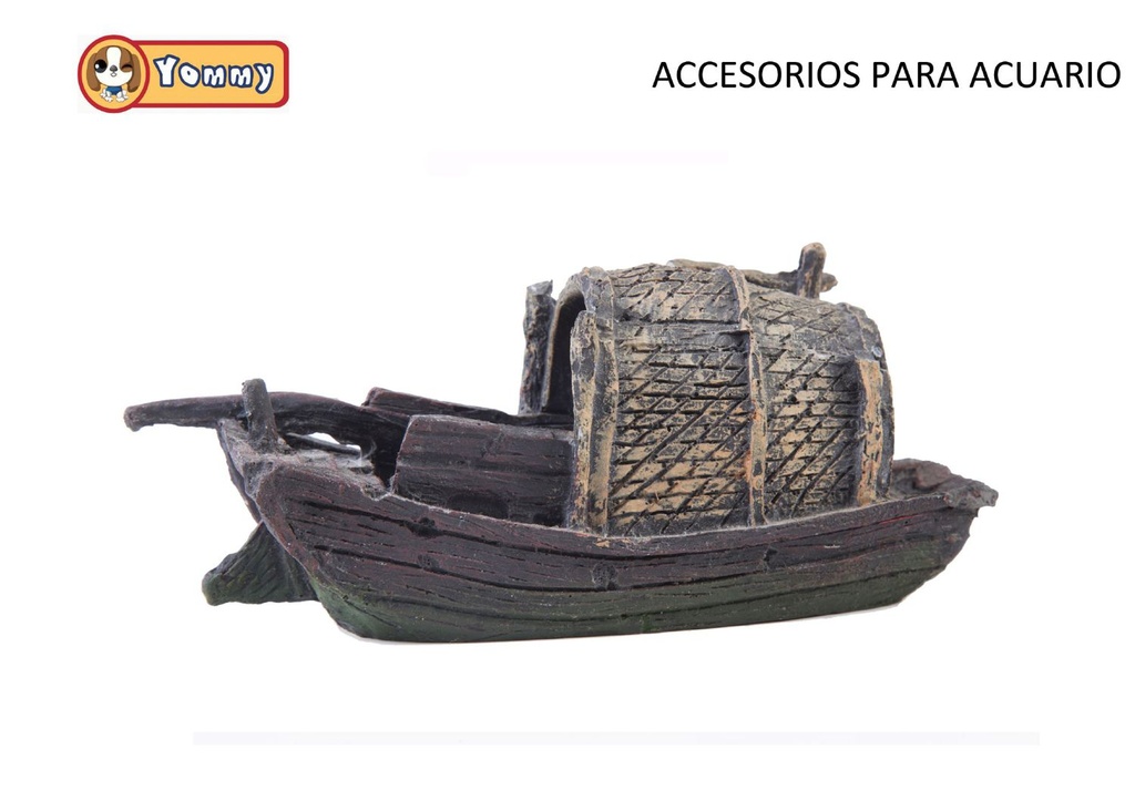 Accesorios para acuario barco de resina 17*5*7cm