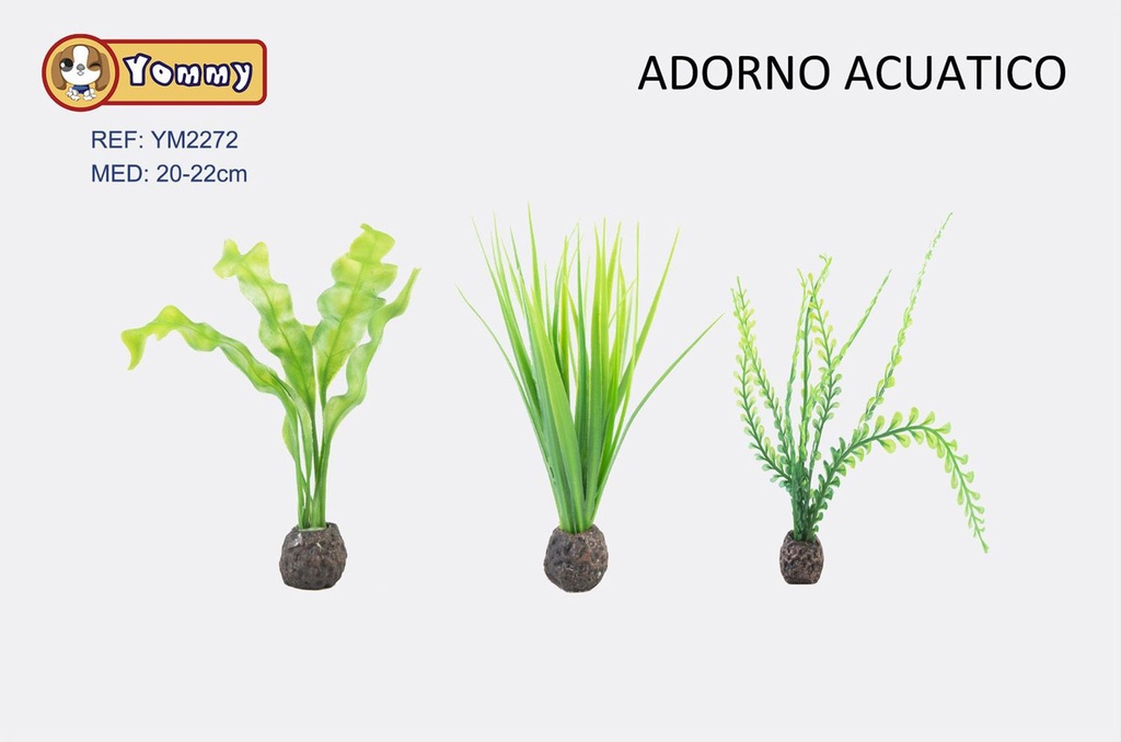 Planta acuática de plástico 20-22cm para acuarios