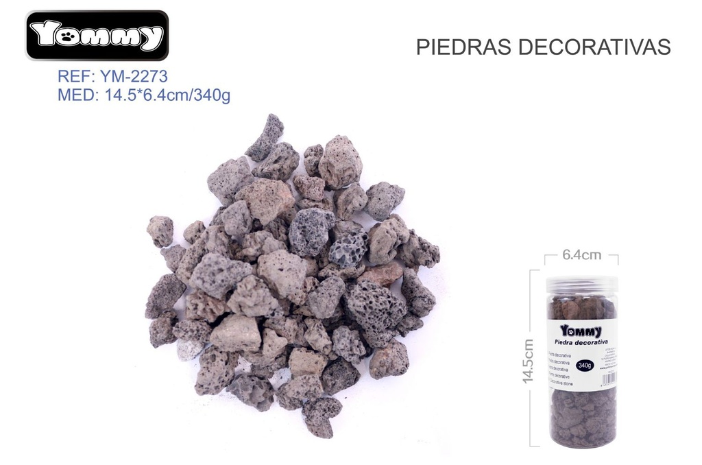 Piedra decorativa negra para acuario 340g