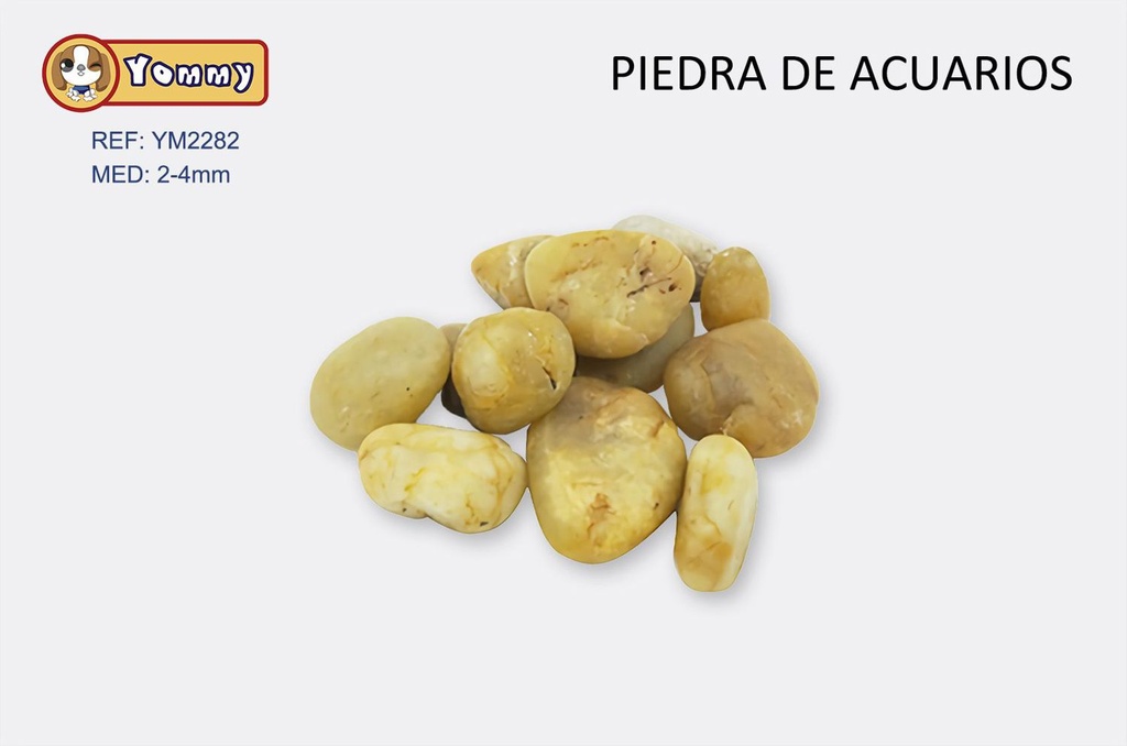 Piedras decorativas para acuarios 2-4cm amarillas