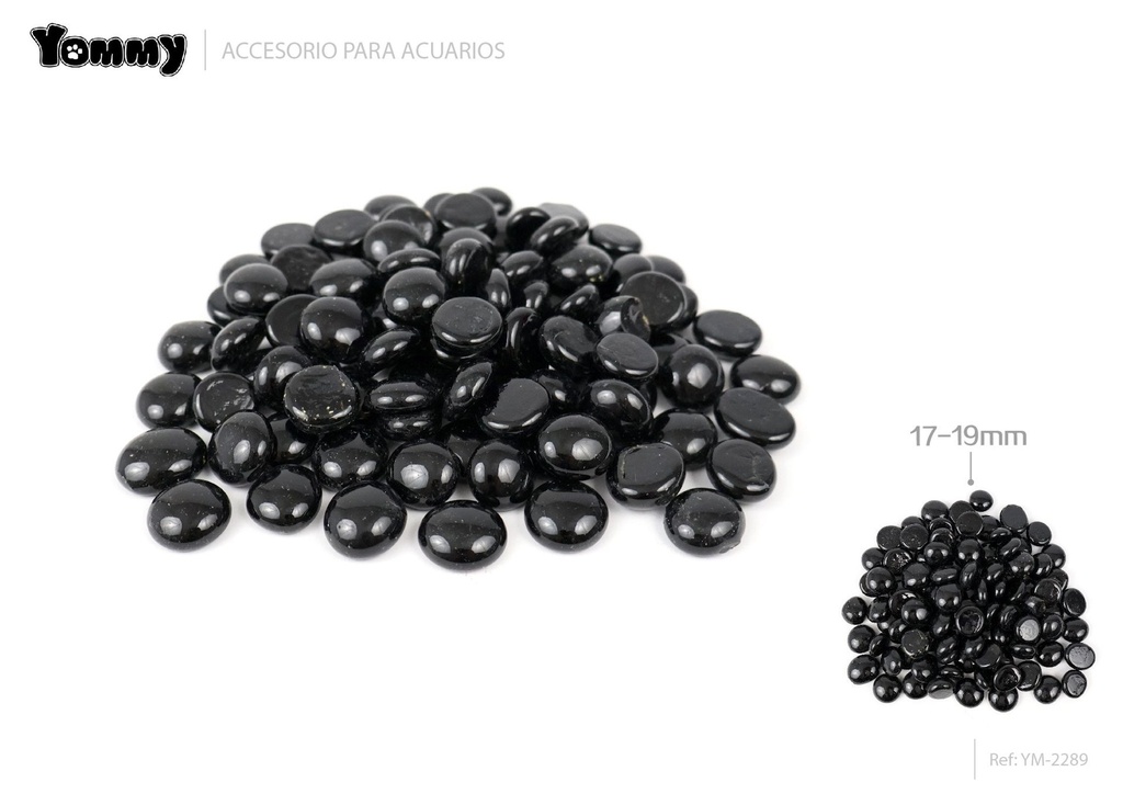 Canicas de vidrio negro 17-19mm - Decoración de acuarios