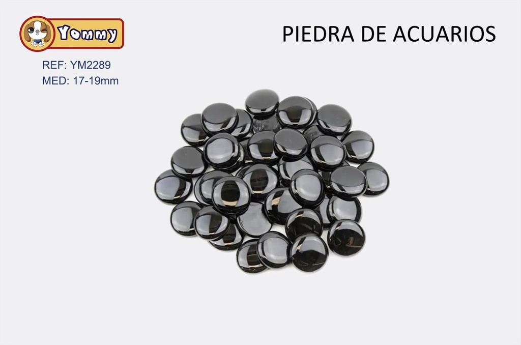 Canicas de vidrio negro 17-19mm para acuarios