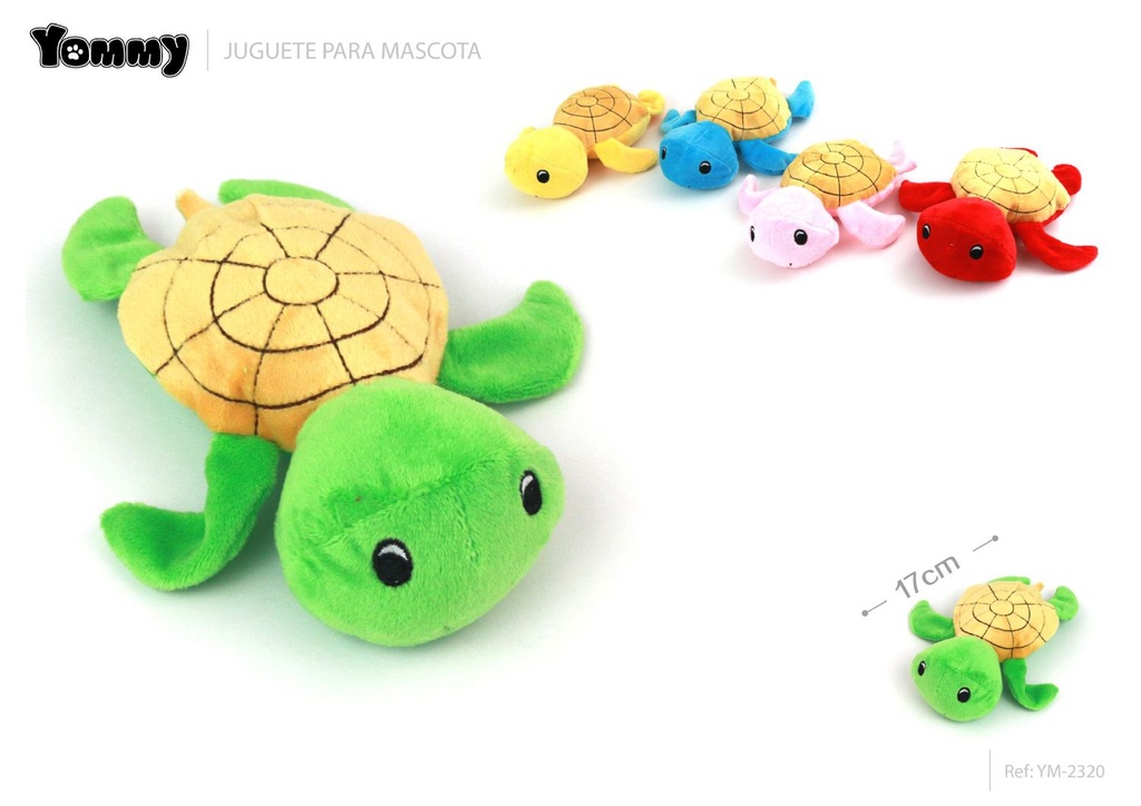 Peluche tortugas 17cm rojo/verde/amarillo/azul