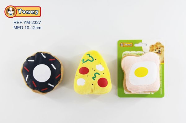 Peluche tarta, pizza, pastel 10-12cm para mascotas